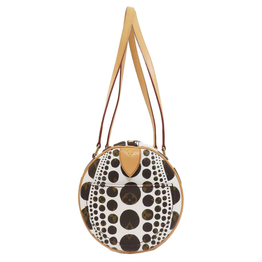 LOUIS VUITTON Handbag M40687 Monogram canvas white Papillon GM collaboration with Yayoi Kusama Women Used Authentic