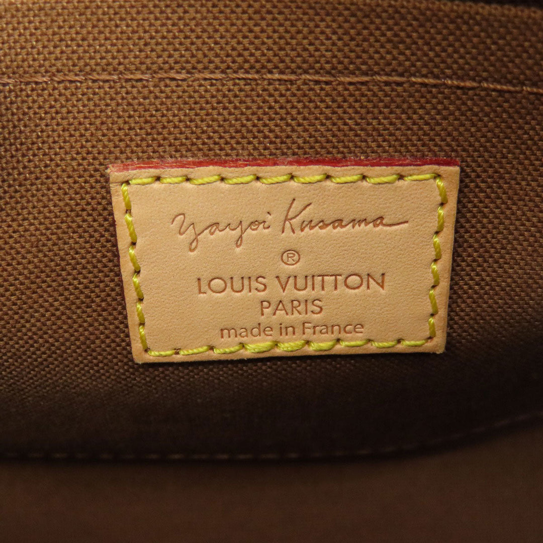 LOUIS VUITTON Handbag M40687 Monogram canvas white Papillon GM collaboration with Yayoi Kusama Women Used Authentic