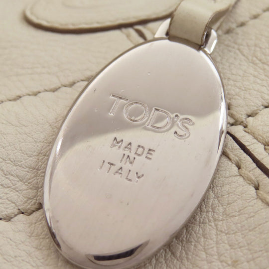 TOD’S Tote Bag leather white logo
