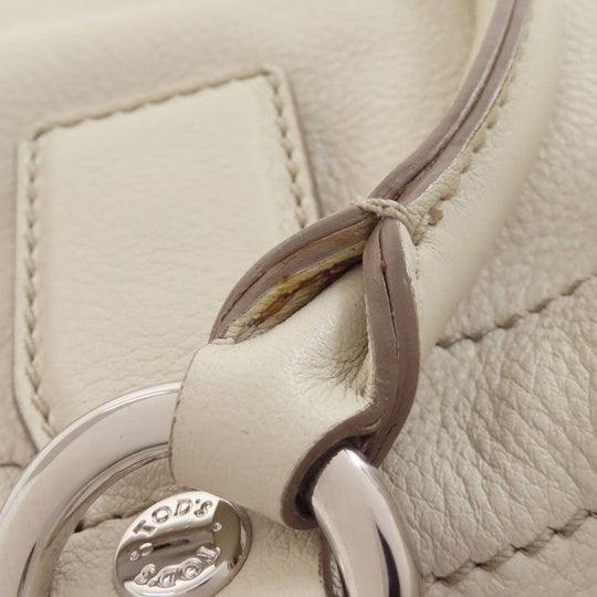 TOD’S Tote Bag leather white logo