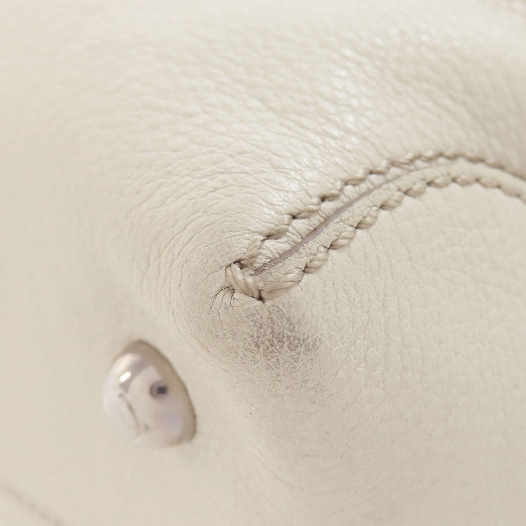 TOD’S Tote Bag leather white logo