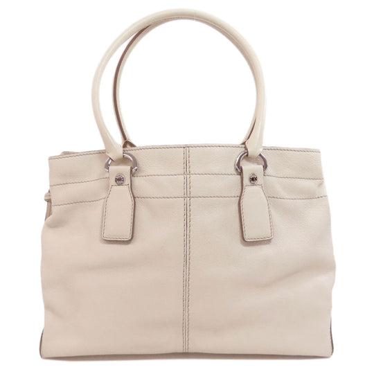 TOD’S Tote Bag leather white logo