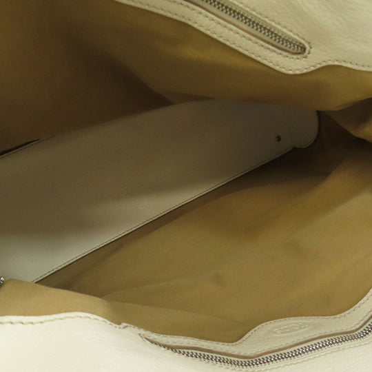 TOD’S Tote Bag leather white logo