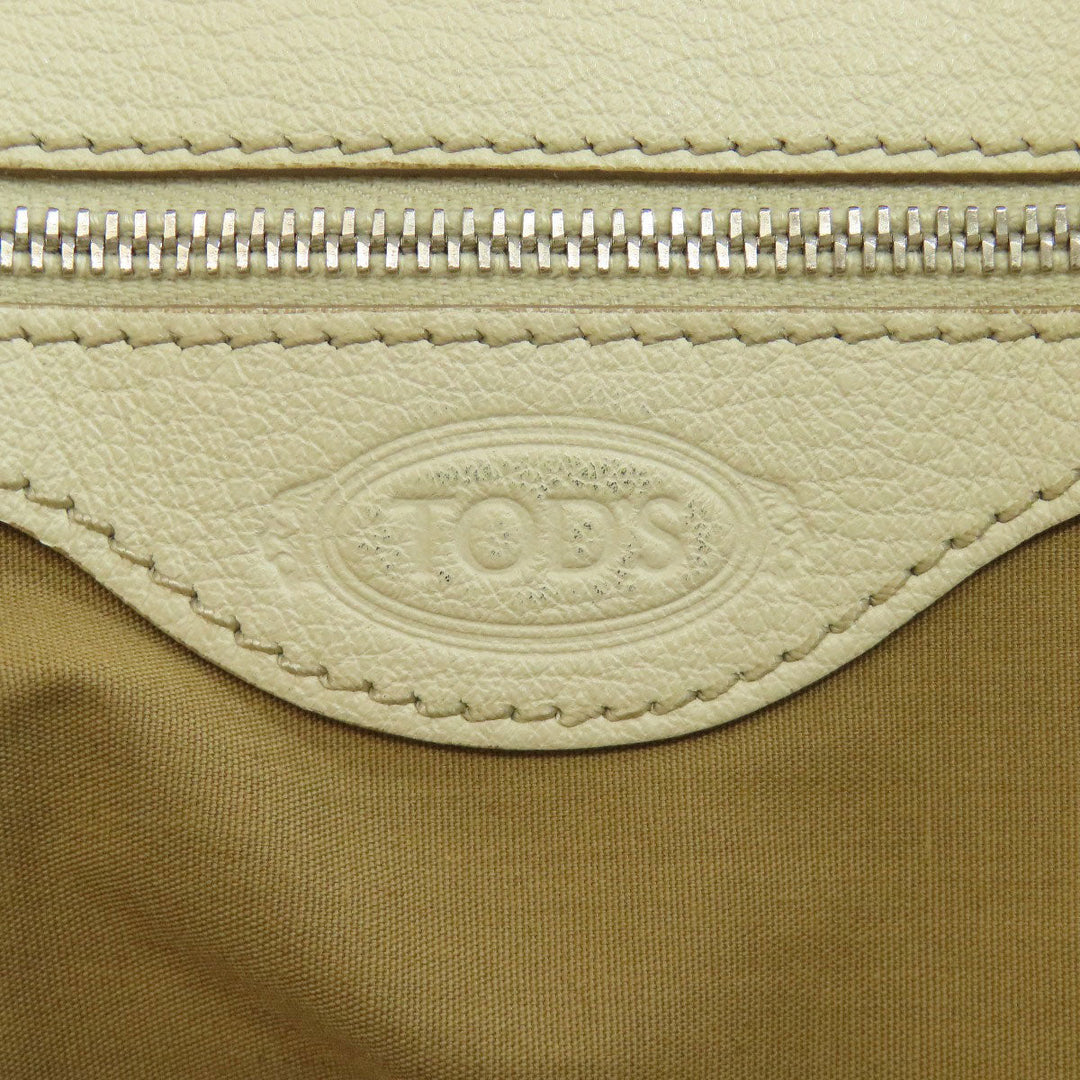 TOD’S Tote Bag leather white logo