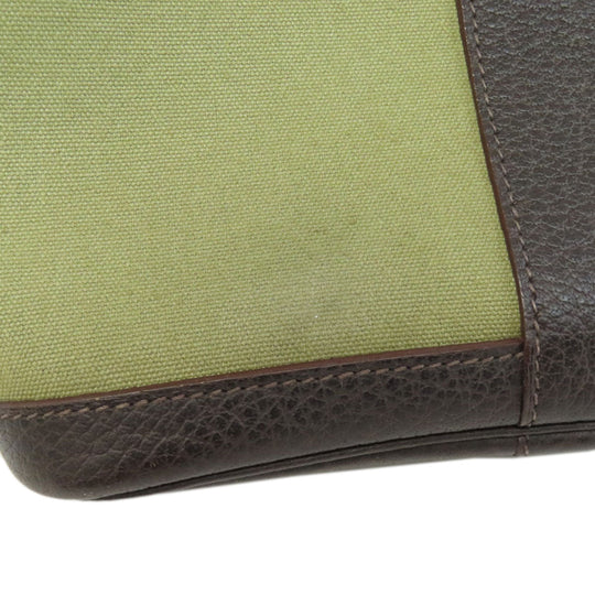 HERMES Tote Bag Towar Officche green Garden Party PM SilverMetal Women Used Authentic