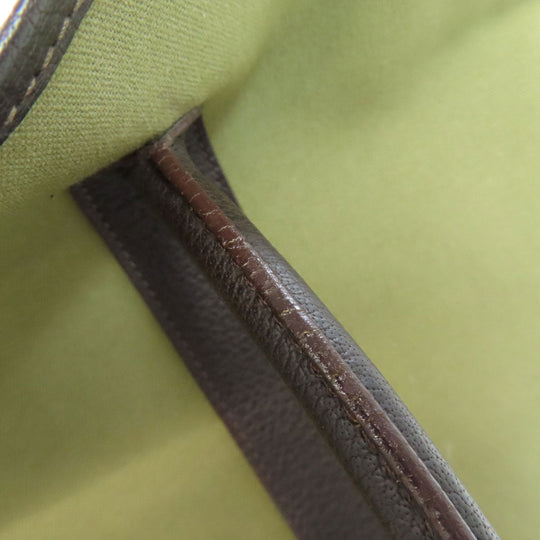 HERMES Tote Bag Towar Officche green Garden Party PM SilverMetal Women Used Authentic