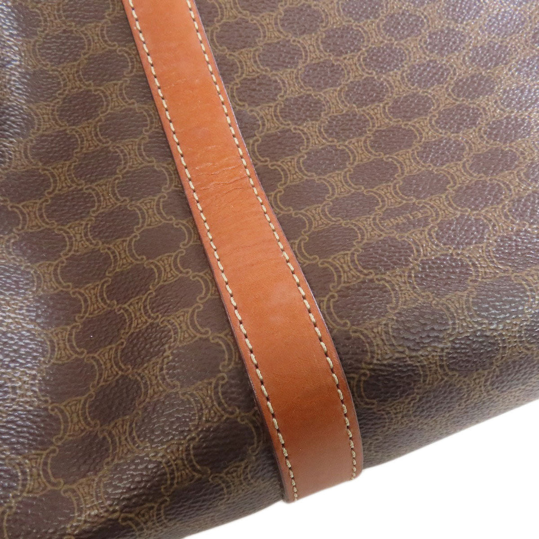 CELINE Boston Duffel bag PVC Brown Macadam Women Used Authentic