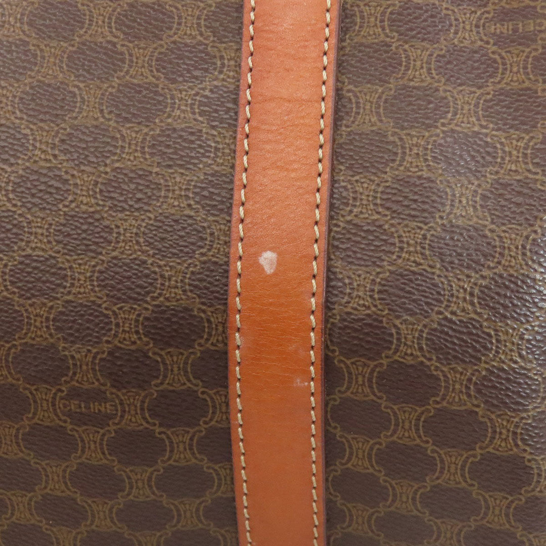 CELINE Boston Duffel bag PVC Brown Macadam Women Used Authentic