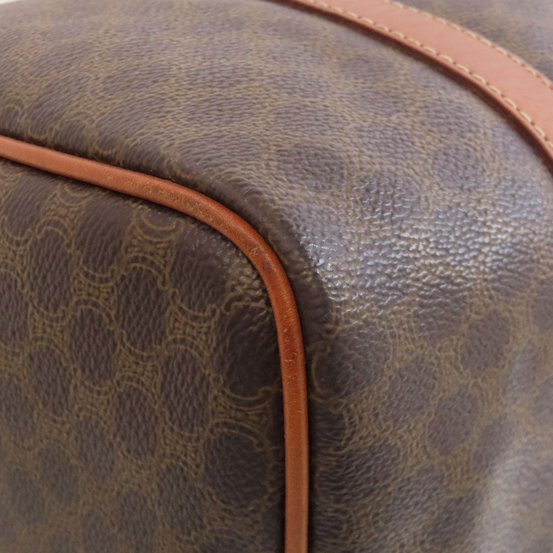 CELINE Boston Duffel bag PVC Brown Macadam Women Used Authentic