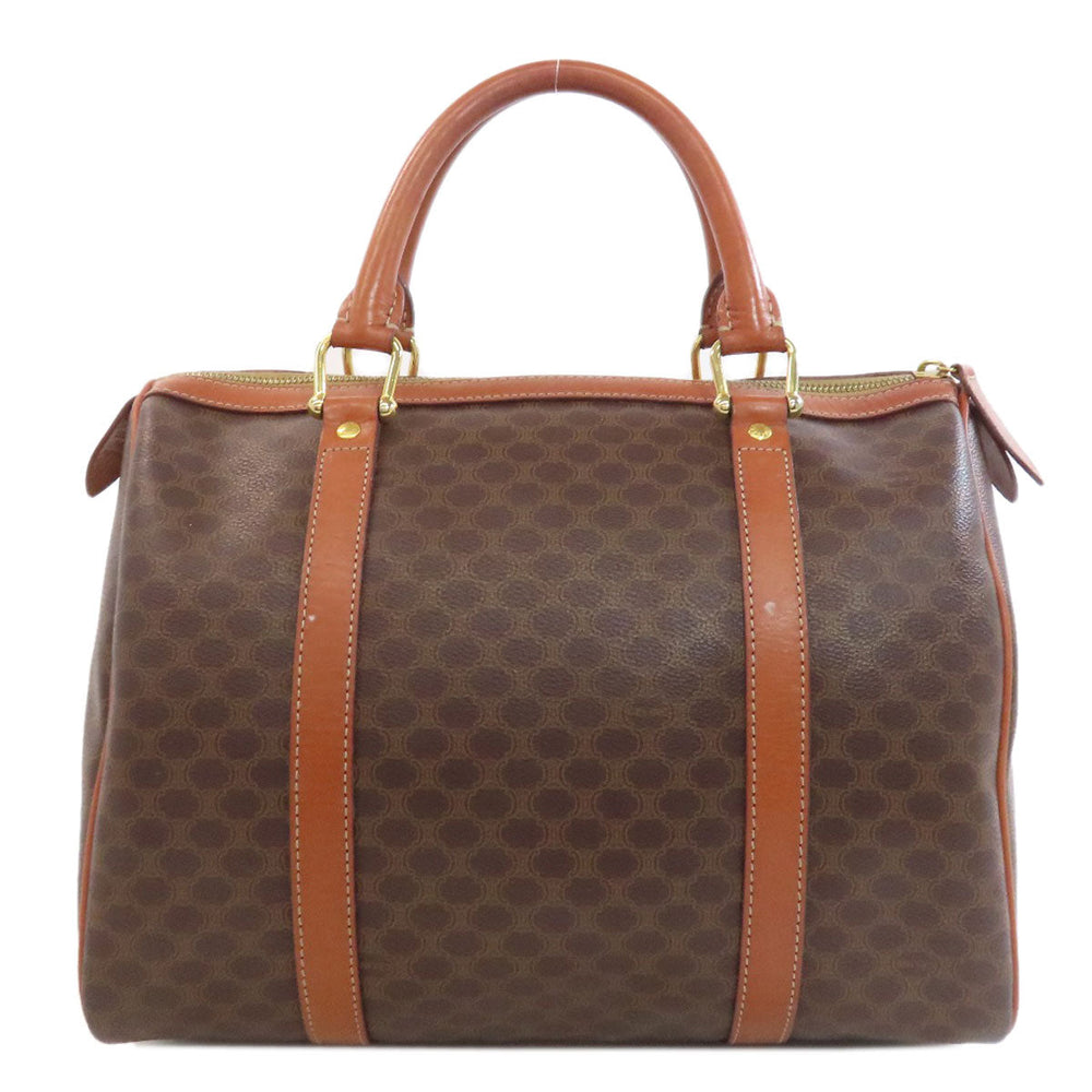 CELINE Boston Duffel bag PVC Brown Macadam Women Used Authentic