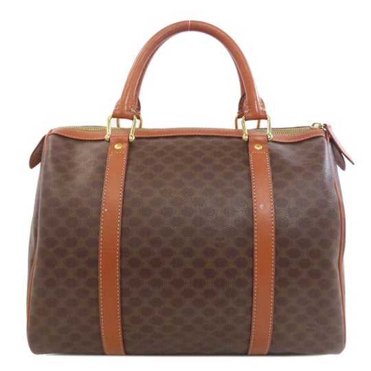 CELINE Boston Duffel bag PVC Brown Macadam Women Used Authentic