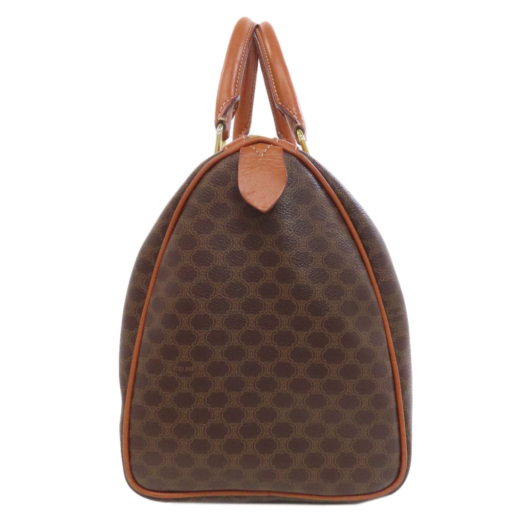 CELINE Boston Duffel bag PVC Brown Macadam Women Used Authentic