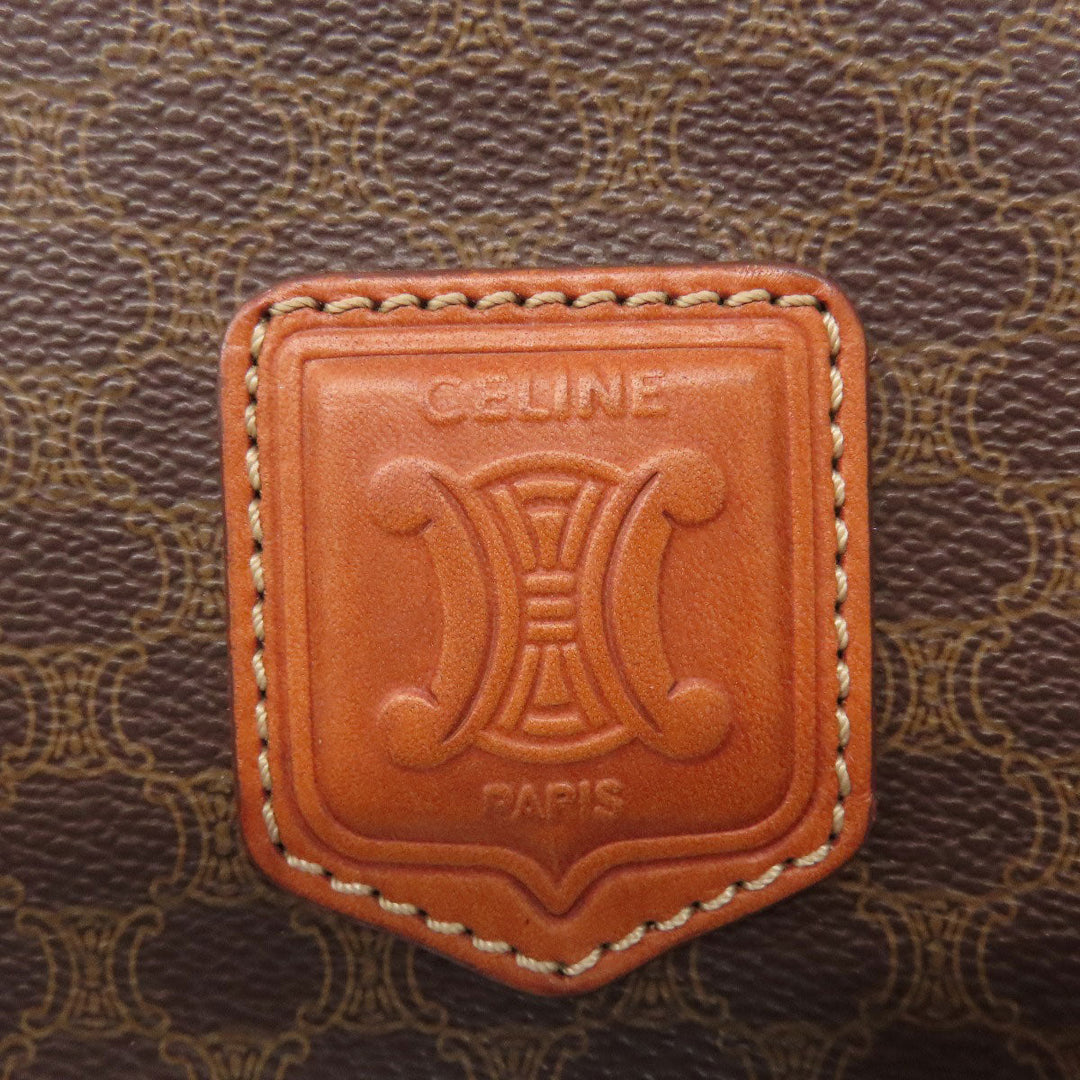 CELINE Boston Duffel bag PVC Brown Macadam Women Used Authentic