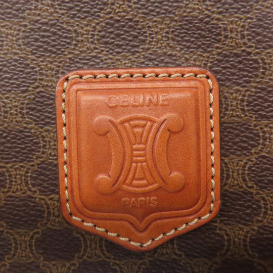 CELINE Boston Duffel bag PVC Brown Macadam Women Used Authentic