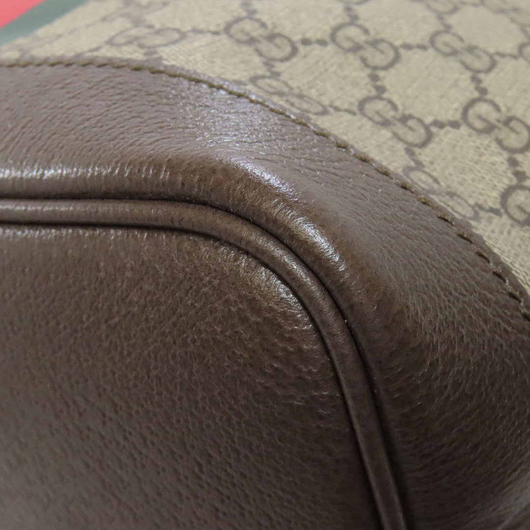 GUCCI Tote Bag 726762 PVC Brown GG Supreme Shelly Line Women(Unisex) Used Authentic
