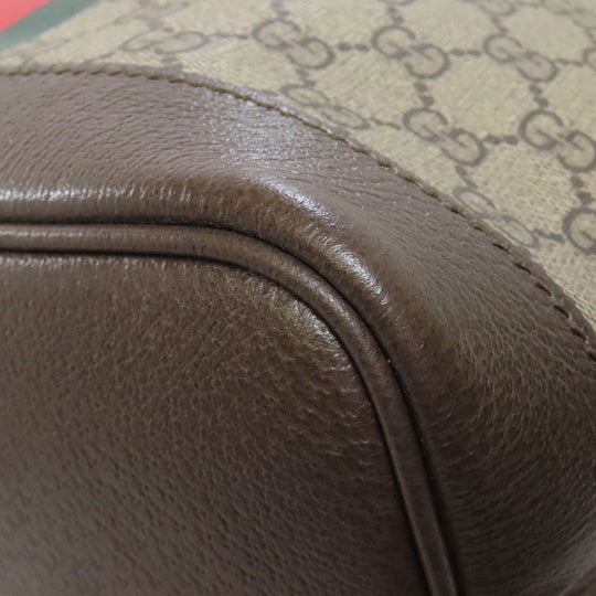 GUCCI Tote Bag 726762 PVC Brown GG Supreme Shelly Line Women(Unisex) Used Authentic