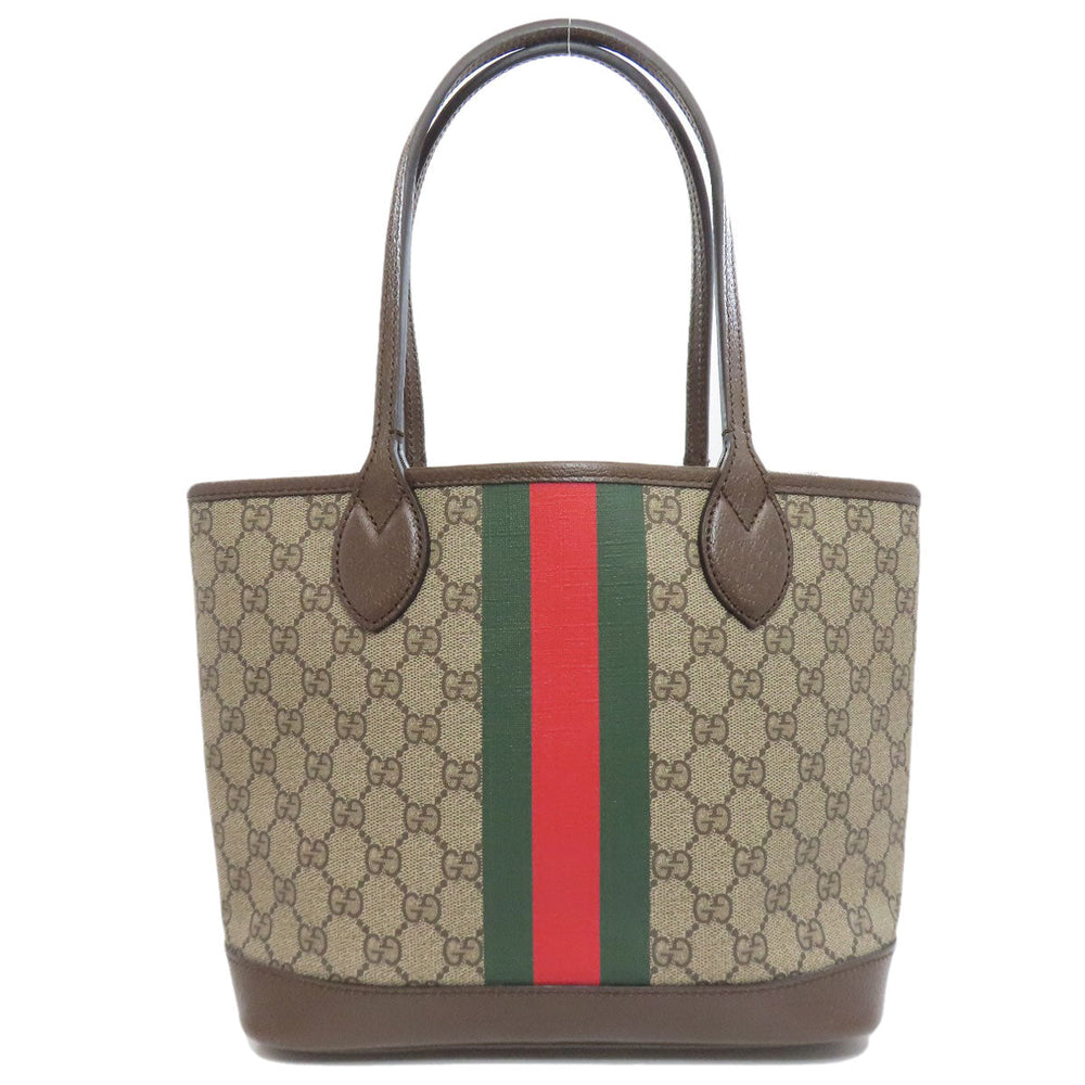 GUCCI Tote Bag 726762 PVC Brown GG Supreme Shelly Line Women(Unisex) Used Authentic