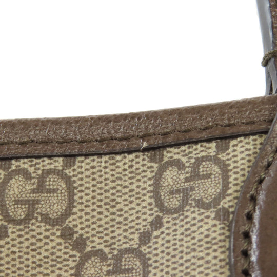GUCCI Tote Bag 726762 PVC Brown GG Supreme Shelly Line Women(Unisex) Used Authentic