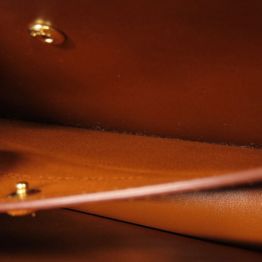 FENDI Handbag Calfskin Brown Peekaboo 2WAY