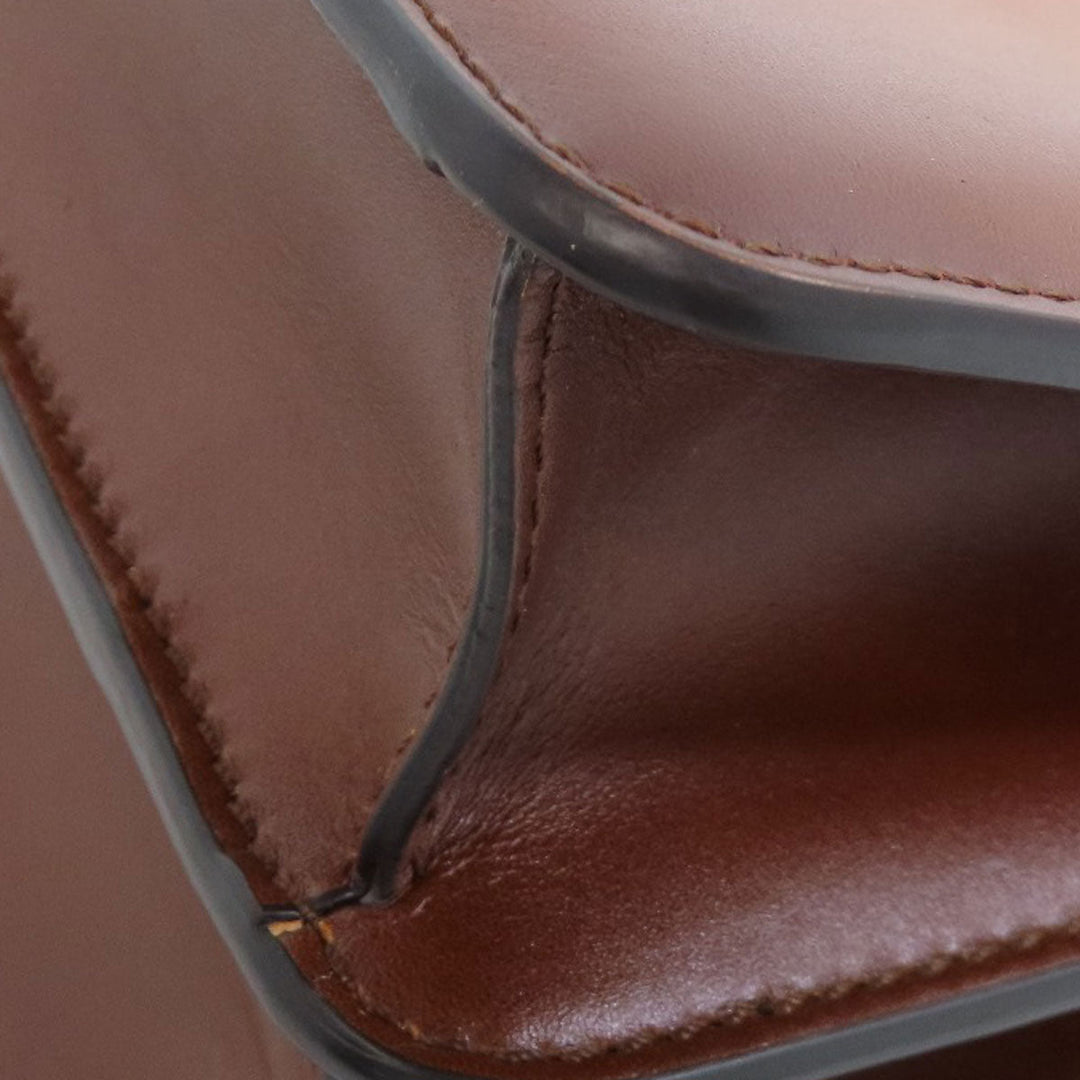 FENDI Handbag Calfskin Brown Peekaboo 2WAY