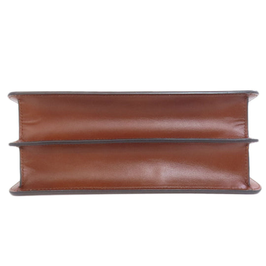 FENDI Handbag Calfskin Brown Peekaboo 2WAY