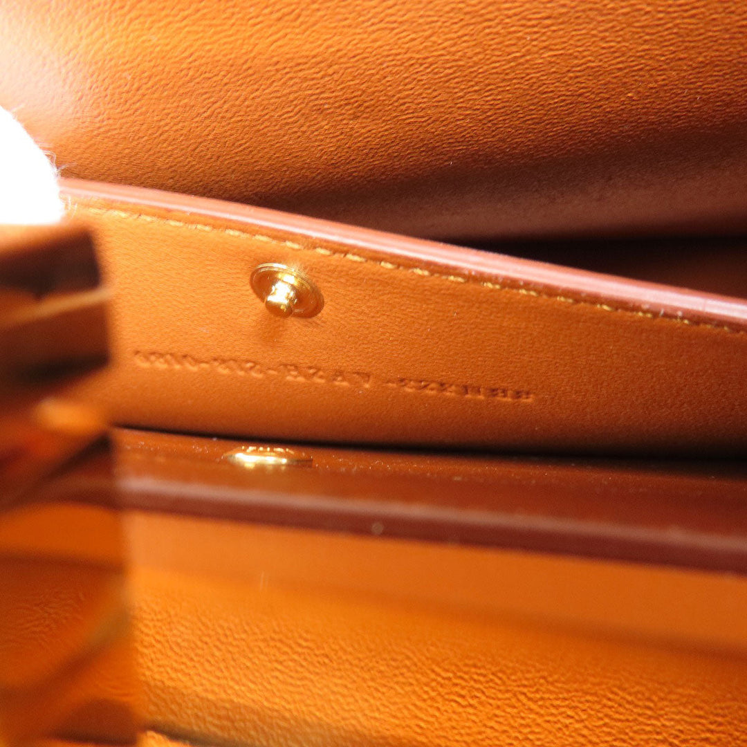 FENDI Handbag Calfskin Brown Peekaboo 2WAY
