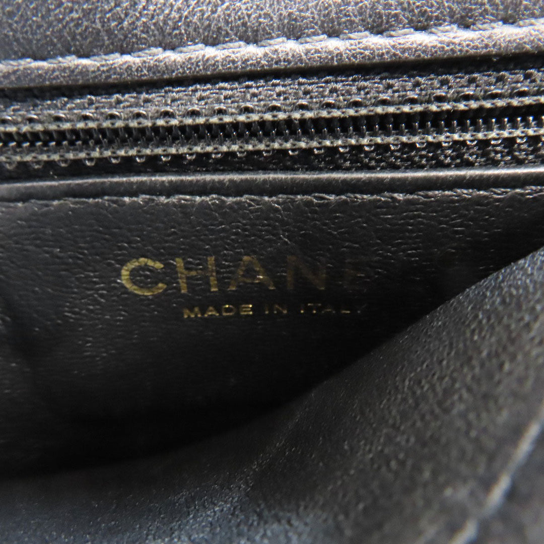 CHANEL Handbag lambskin black Matelasse Gold Metal 2WAY Women Used Authentic