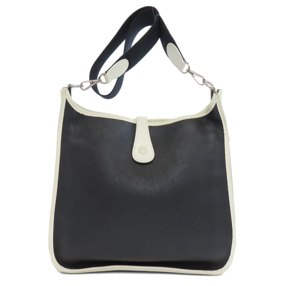 HERMES Shoulder Bag Taurillon Clemence black Evelyn PM SilverMetal Women Used Authentic