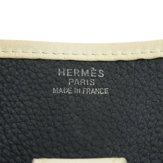 HERMES Shoulder Bag Taurillon Clemence black Evelyn PM SilverMetal Women Used Authentic