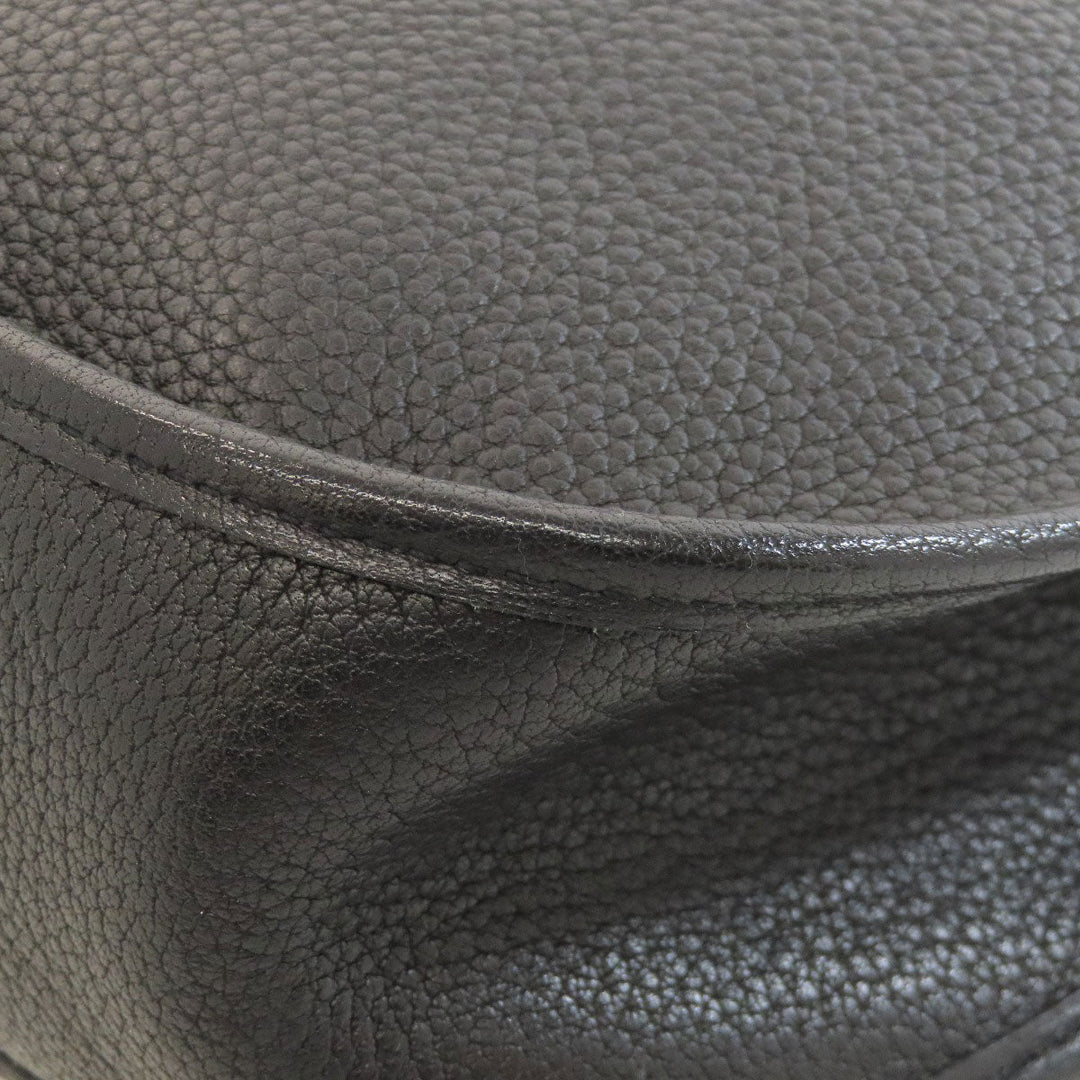 HERMES Shoulder Bag Togo black Evelyn 1 GM Gold Metal Women Used Authentic