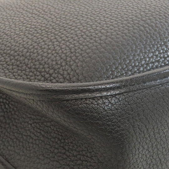 HERMES Shoulder Bag Togo black Evelyn 1 GM Gold Metal Women Used Authentic