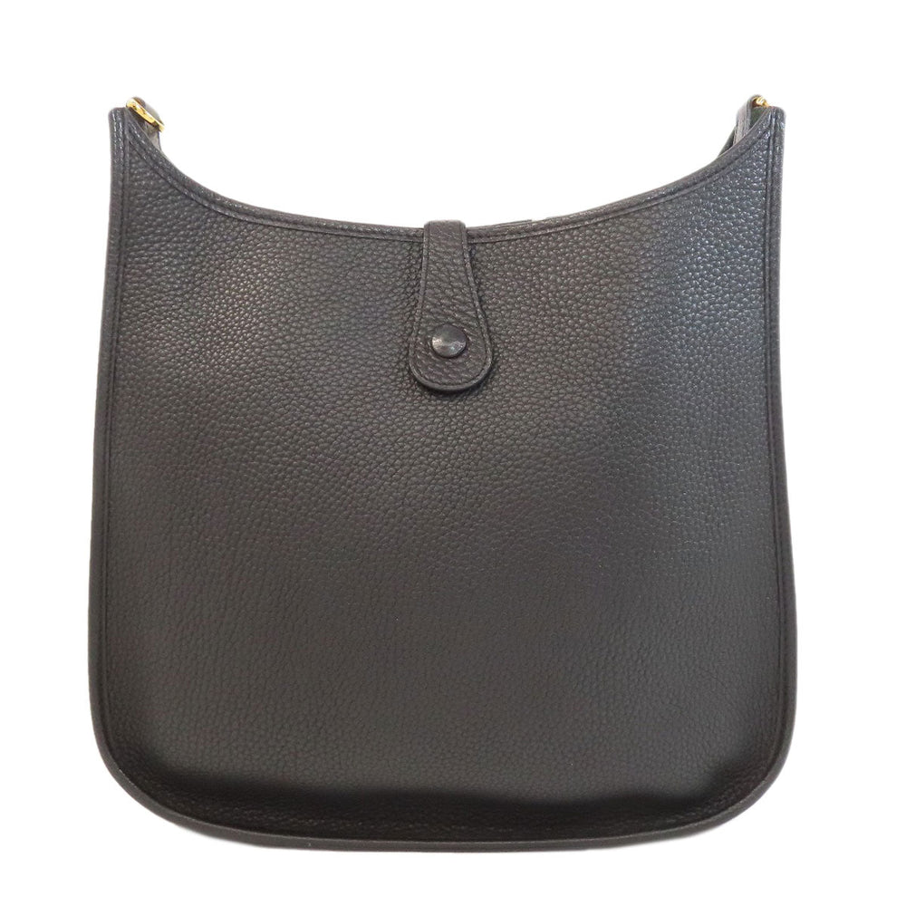 HERMES Shoulder Bag Togo black Evelyn 1 GM Gold Metal Women Used Authentic