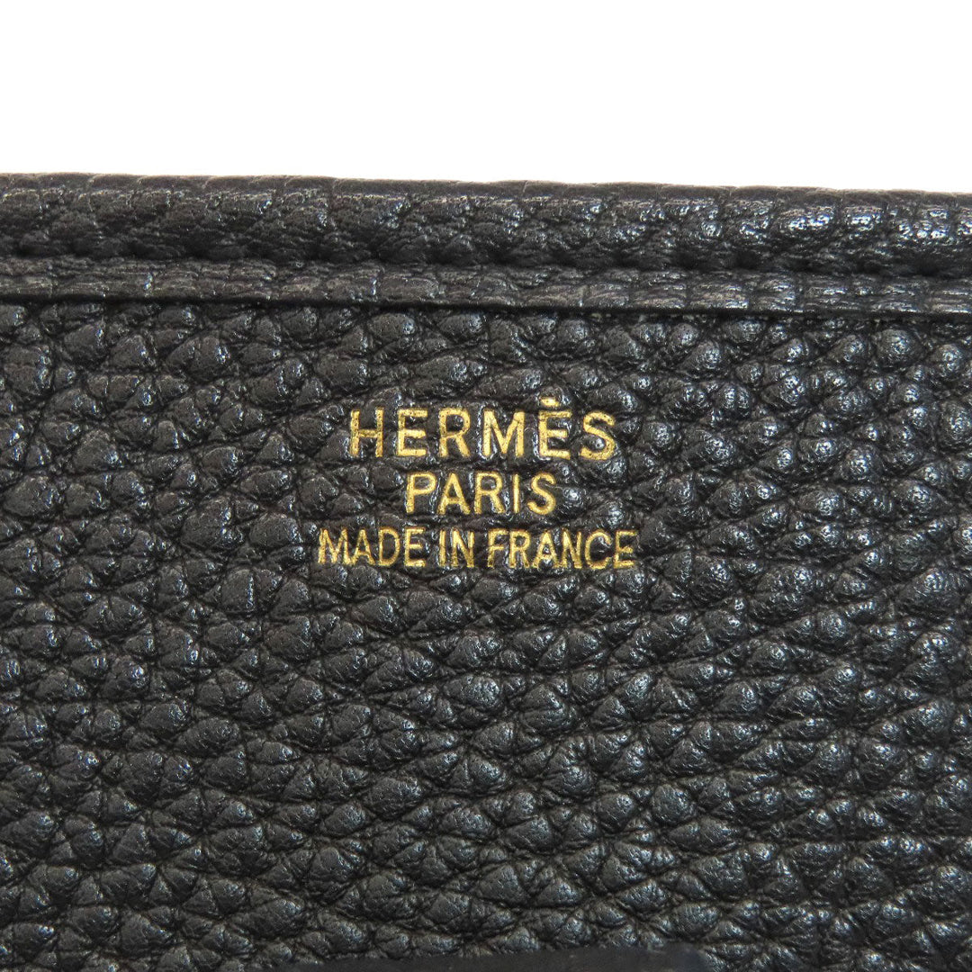 HERMES Shoulder Bag Togo black Evelyn 1 GM Gold Metal Women Used Authentic