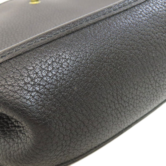 HERMES Shoulder Bag Togo black Evelyn 1 GM Gold Metal Women Used Authentic