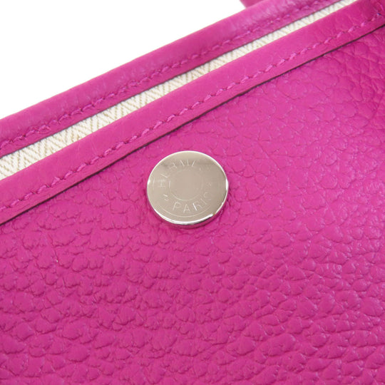 HERMES Handbag Negonda purple Garden Party TPM SilverMetal Women Used Authentic