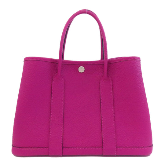 HERMES Handbag Negonda purple Garden Party TPM SilverMetal Women Used Authentic