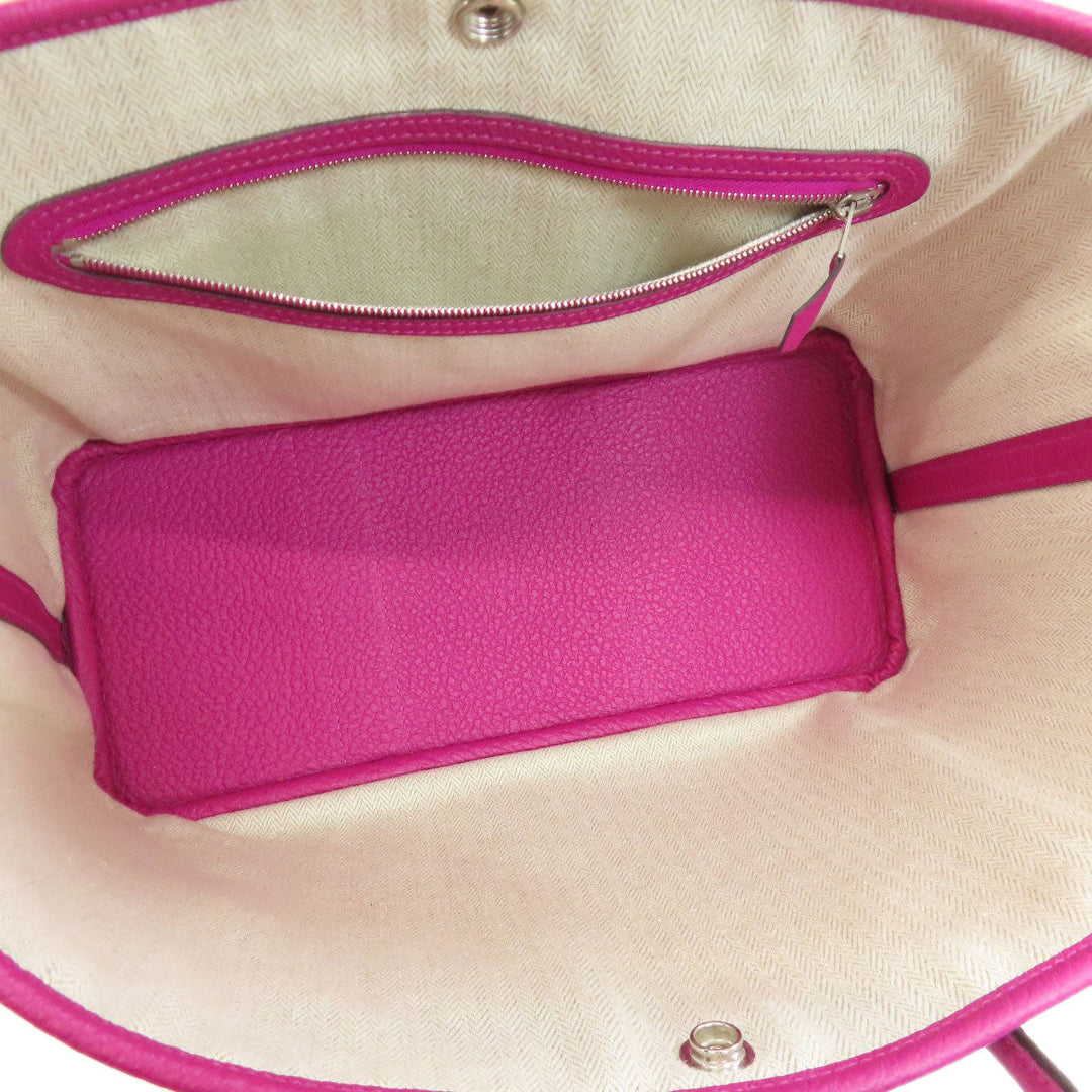HERMES Handbag Negonda purple Garden Party TPM SilverMetal Women Used Authentic