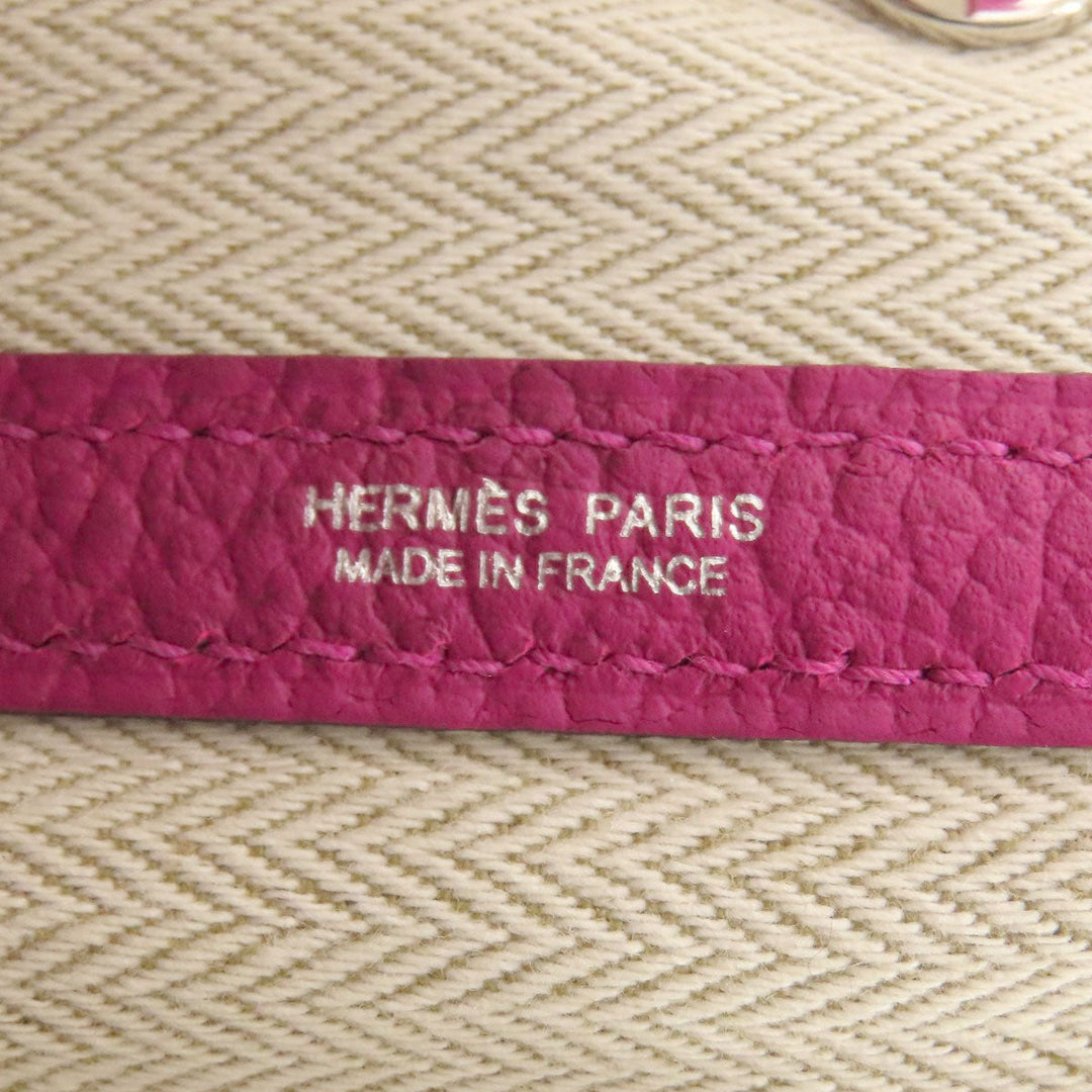 HERMES Handbag Negonda purple Garden Party TPM SilverMetal Women Used Authentic