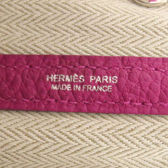 HERMES Handbag Negonda purple Garden Party TPM SilverMetal Women Used Authentic