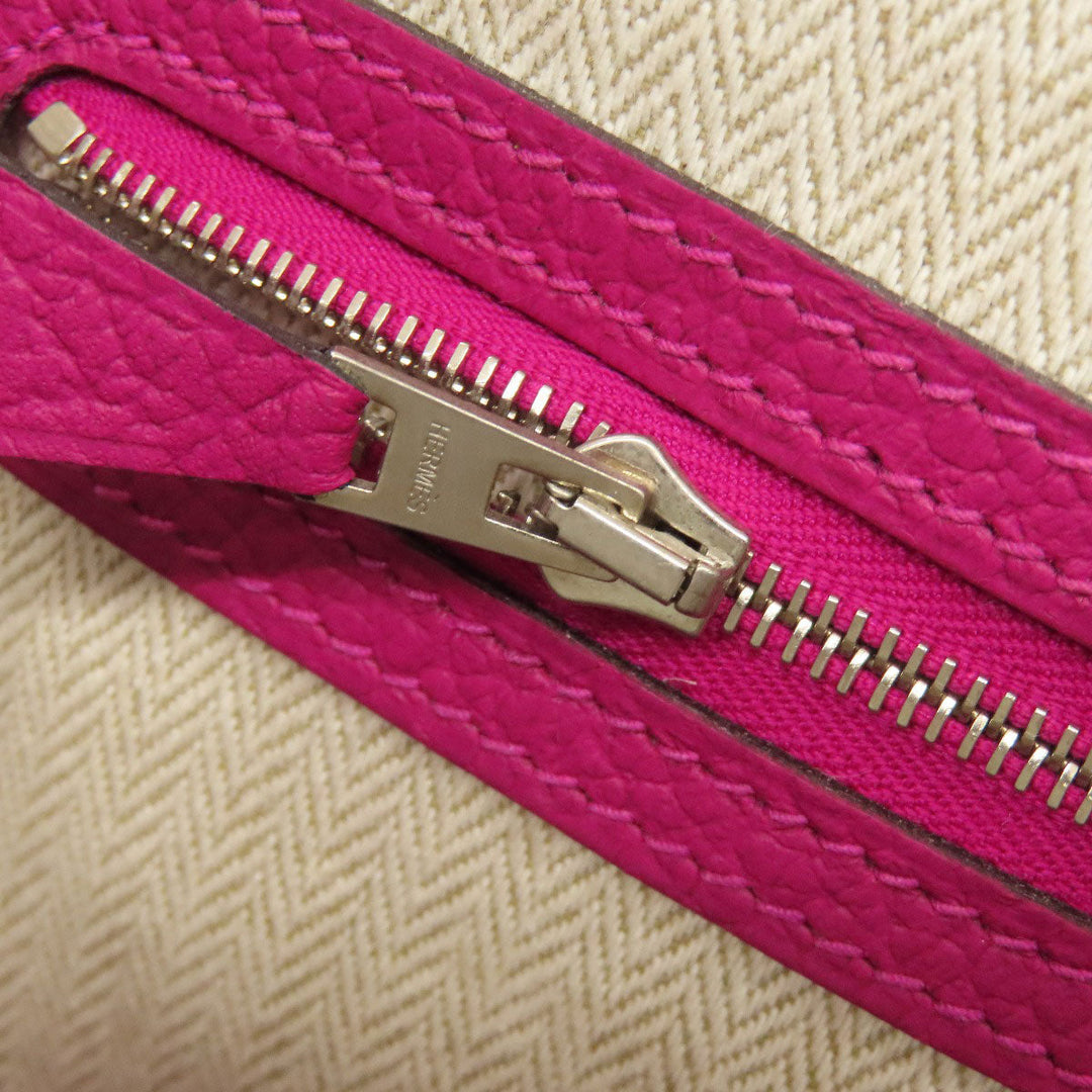 HERMES Handbag Negonda purple Garden Party TPM SilverMetal Women Used Authentic