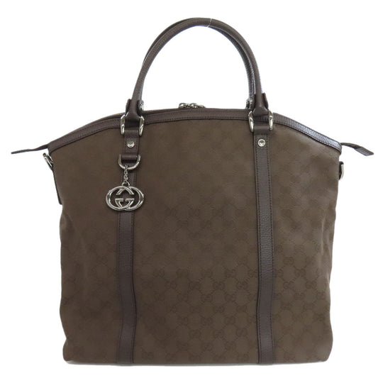 GUCCI Tote Bag 339551 canvas Brown GG outlet Women Used Authentic