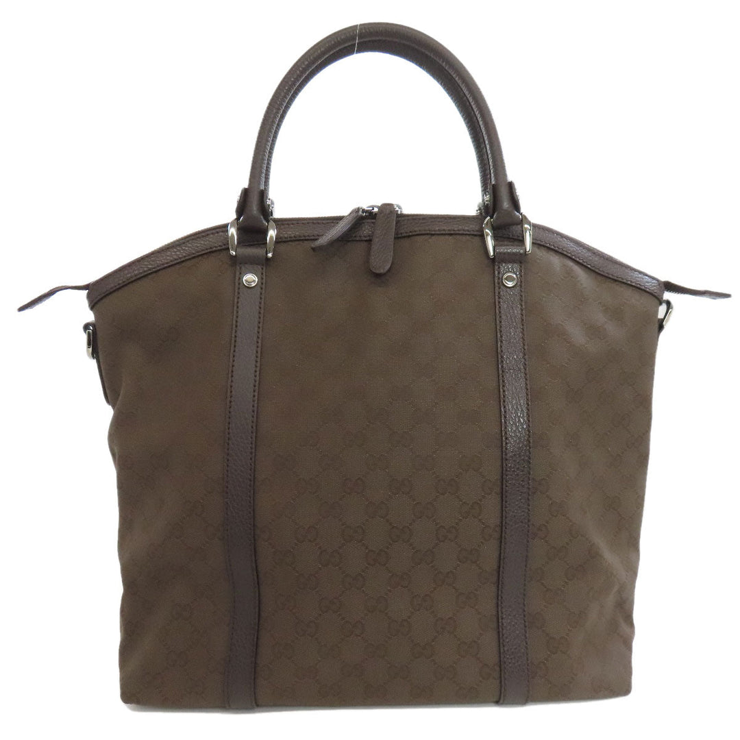 GUCCI Tote Bag 339551 canvas Brown GG outlet Women Used Authentic