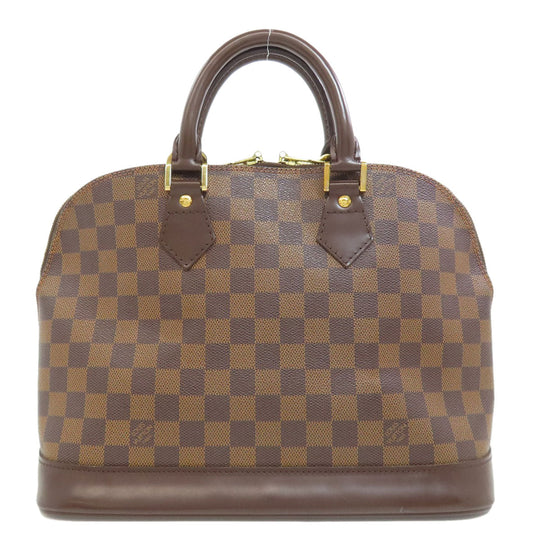 LOUIS VUITTON Handbag N51131 Damier canvas Brown Alma Women Used Authentic