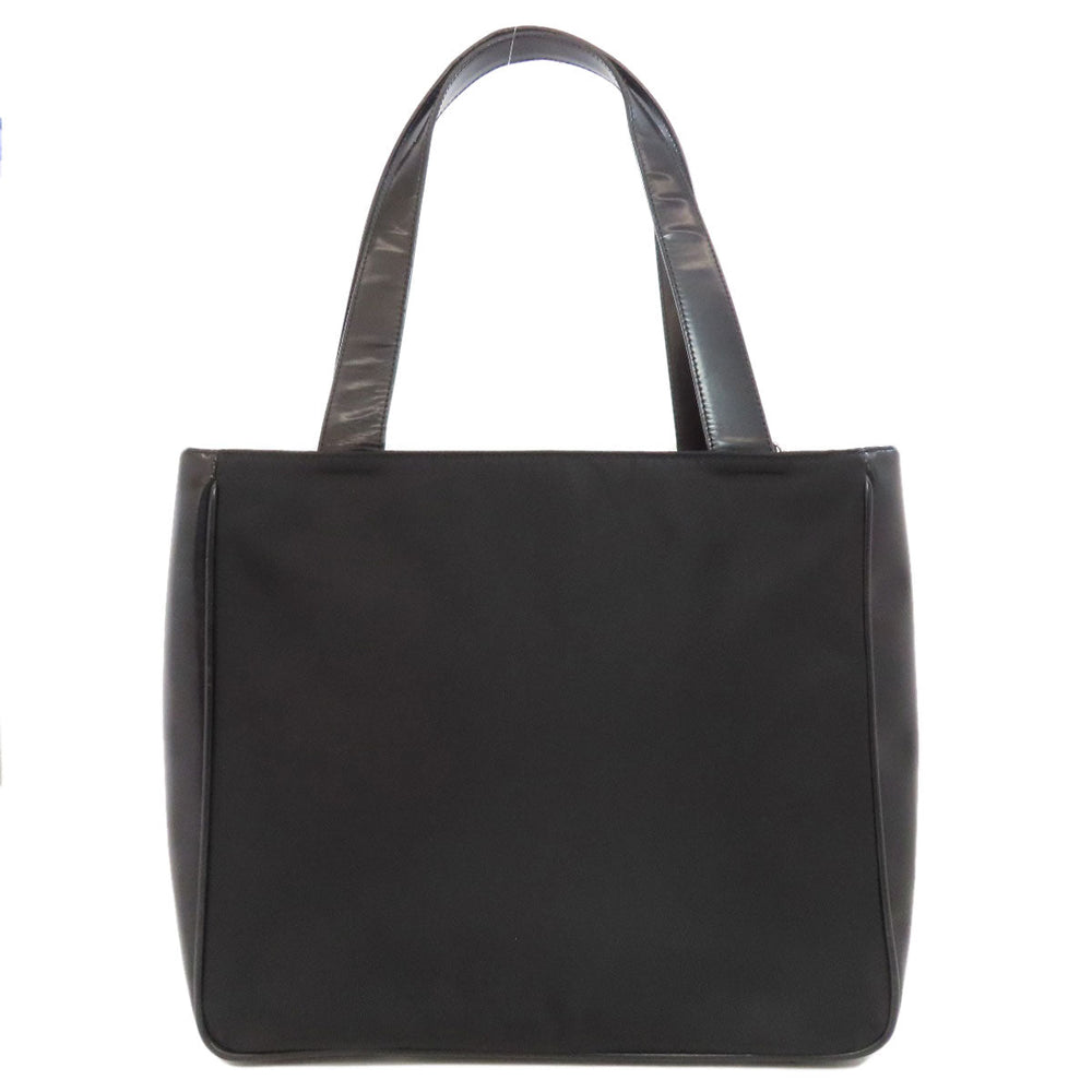 PRADA Tote Bag Nylon black logoMetal Women Used Authentic