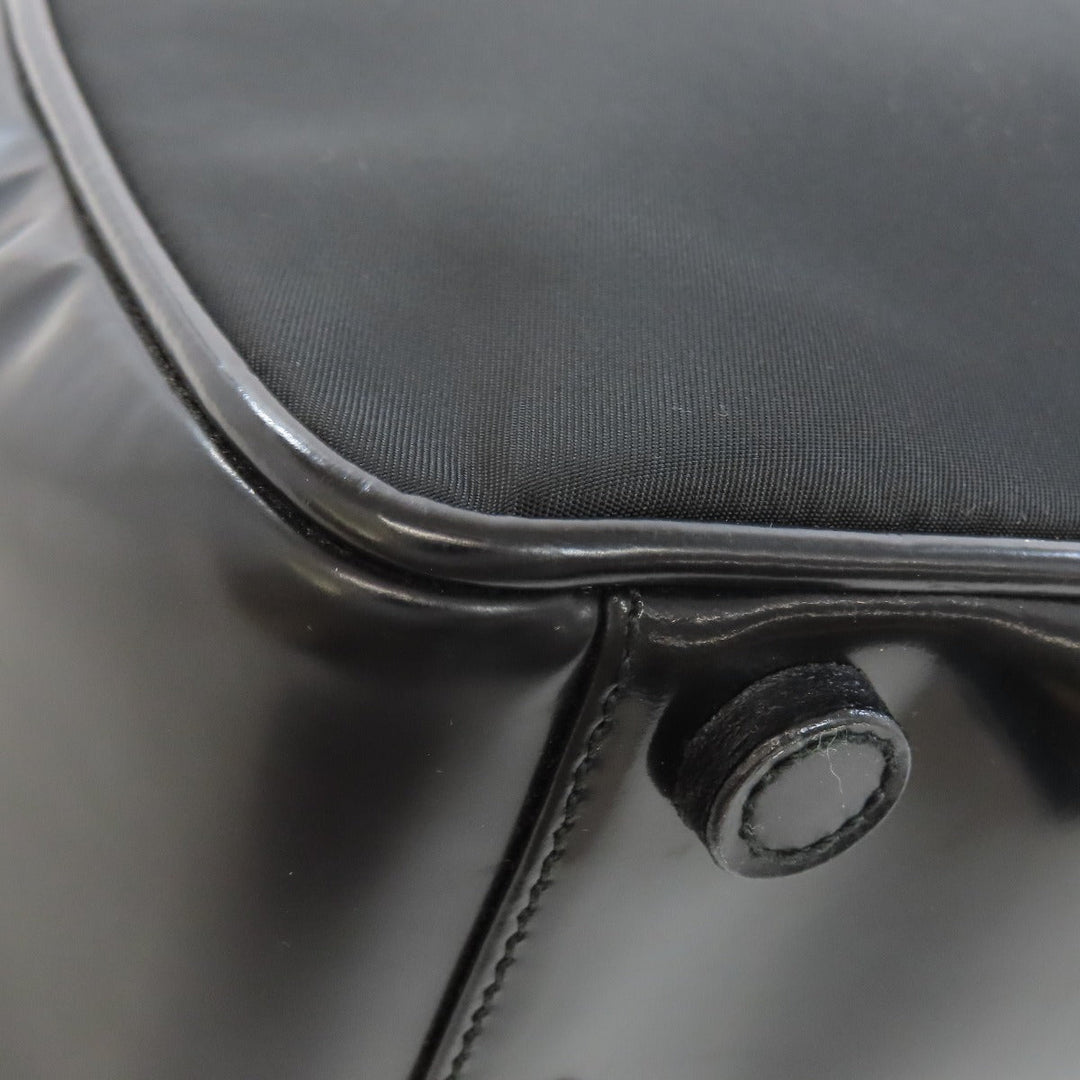 PRADA Tote Bag Nylon black logoMetal Women Used Authentic