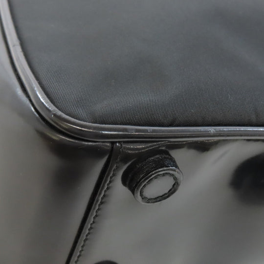 PRADA Tote Bag Nylon black logoMetal Women Used Authentic
