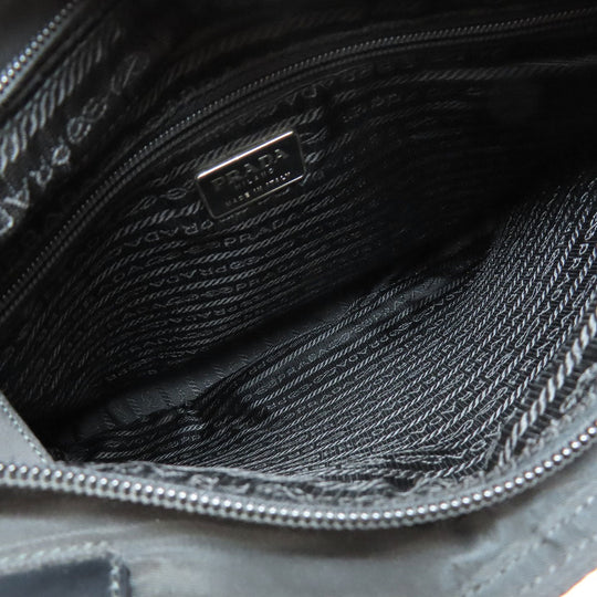 PRADA Tote Bag Nylon black logoMetal Women Used Authentic