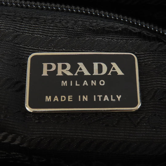 PRADA Tote Bag Nylon black logoMetal Women Used Authentic