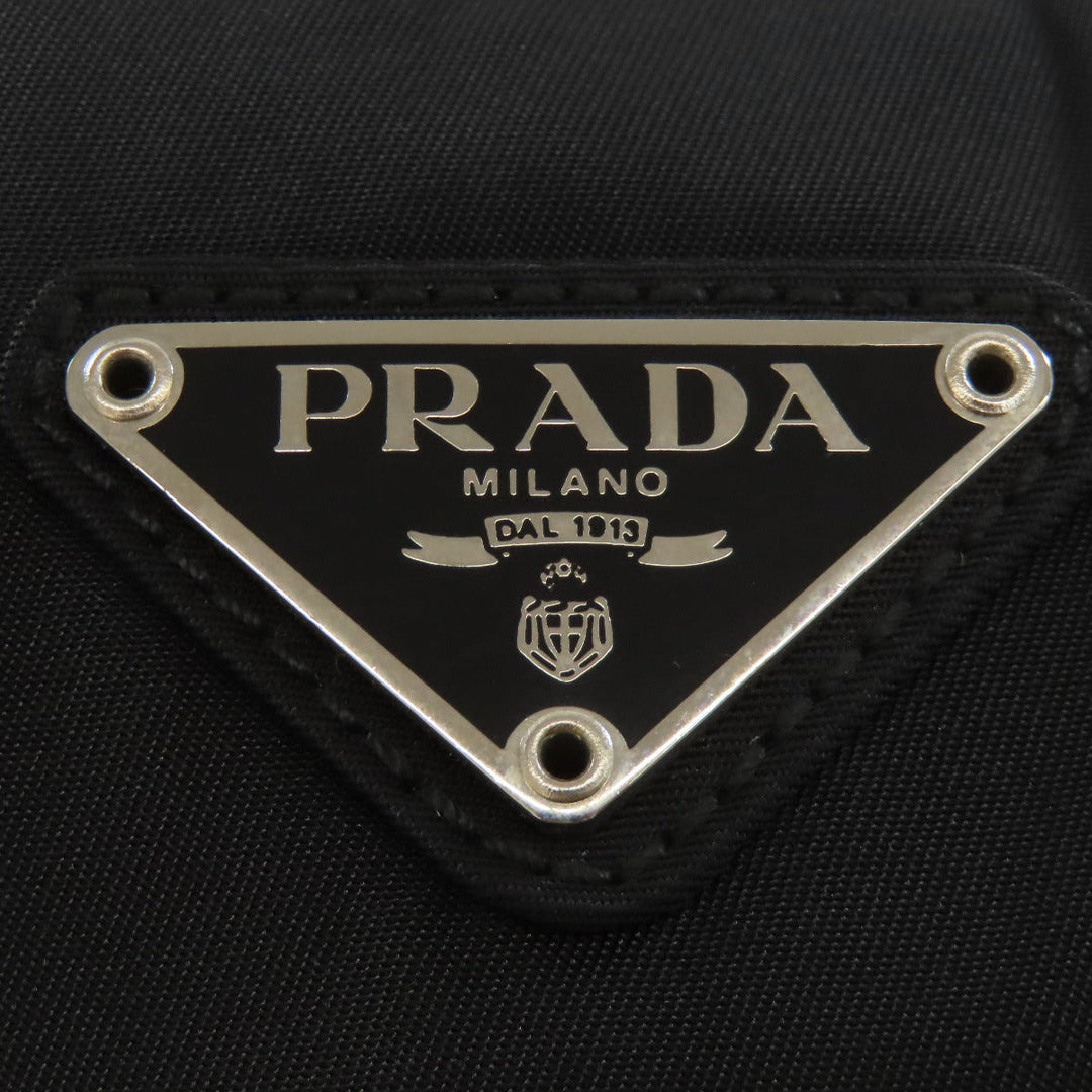 PRADA Tote Bag Nylon black logoMetal Women Used Authentic