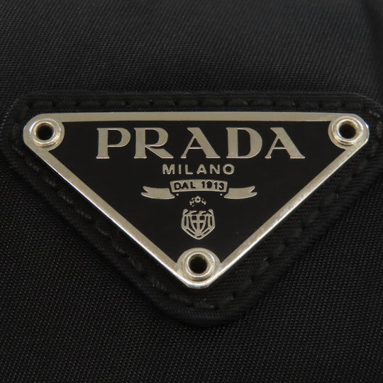 PRADA Tote Bag Nylon black logoMetal Women Used Authentic